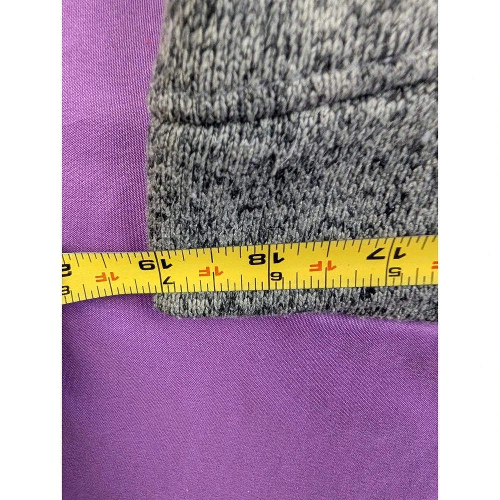 Eddie Bauer Mens Fleece Sweater M Snap Button 1/4 Zip Pullover Heather Charcoal